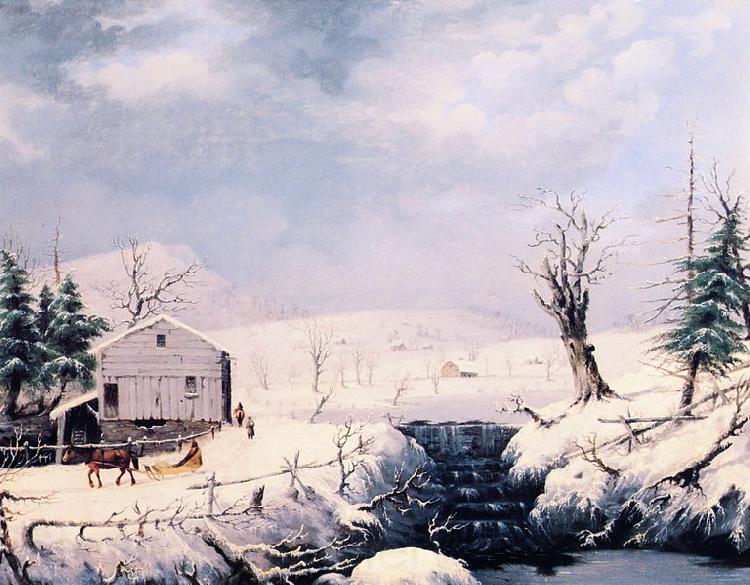 George Henry Durrie Winter in New England Spain oil painting art